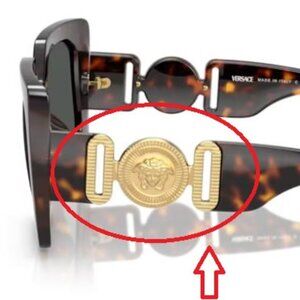 VERSACE VE4451 4478U Sunglasses Replacement Temple Medusa Head Logo Trim New 2pc